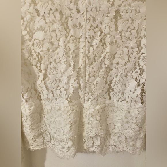 Robert Rodriguez Ivory Lace Tie-Neck Long Bell Sleeve Boho off White Blouse xs - Picture 8 of 11